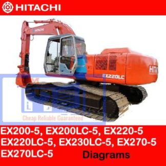 Hitachi EX200-5, EX200LC-5, EX220-5, EX220LC-5, EX230LC-5, EX270-5, EX270LC-5 Diagrams PDF Manual Download