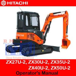 Hitachi ZX27U-2, ZX30U-2, ZX35U-2, ZX40U-2, ZX50U-2 Excavator Operator’s Manual PDF Manual Download