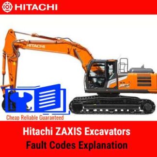 Hitachi ZAXIS Excavators Total fault codes Explanation PDF Manual Download
