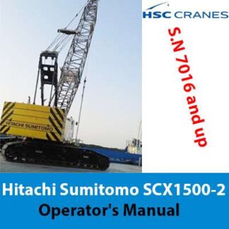 Hitachi Sumitomo SCX1500-2 Operator’s Manual PDF Manual Download