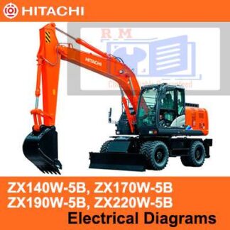 Hitachi ZX140W-5B, ZX170W-5B, ZX190W-5B, ZX220W-5B Electrical Diagrams PDF Manual Download