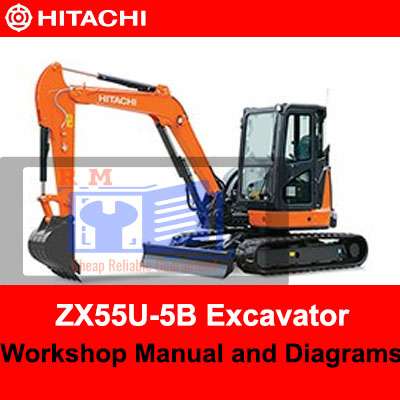 Hitachi ZX55U-5B Excavator Workshop Manual and Diagrams PDF Manual Download