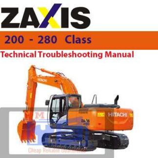 Hitachi Zaxis 200 to 280 Class Technical Troubleshooting Manual PDF Manual Download