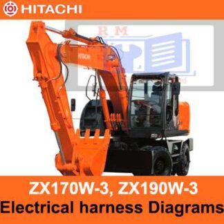 Hitachi Zaxis ZX170W-3, ZX190W-3 Electrical Harness Diagrams PDF Manual Download